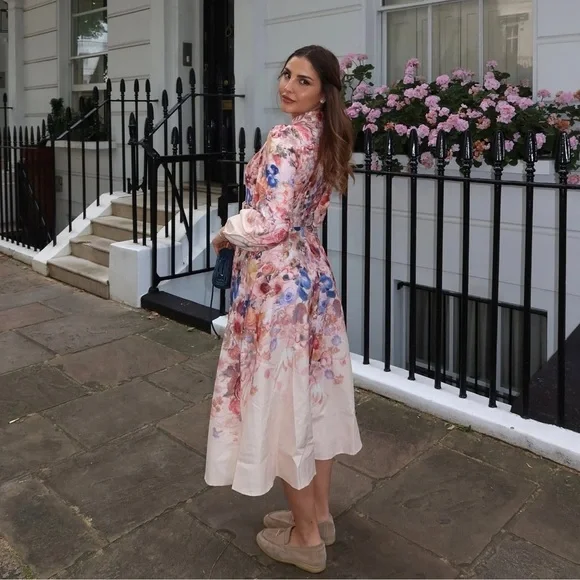 Commense Floral Printed Belted Dress - Picture 3 of 10